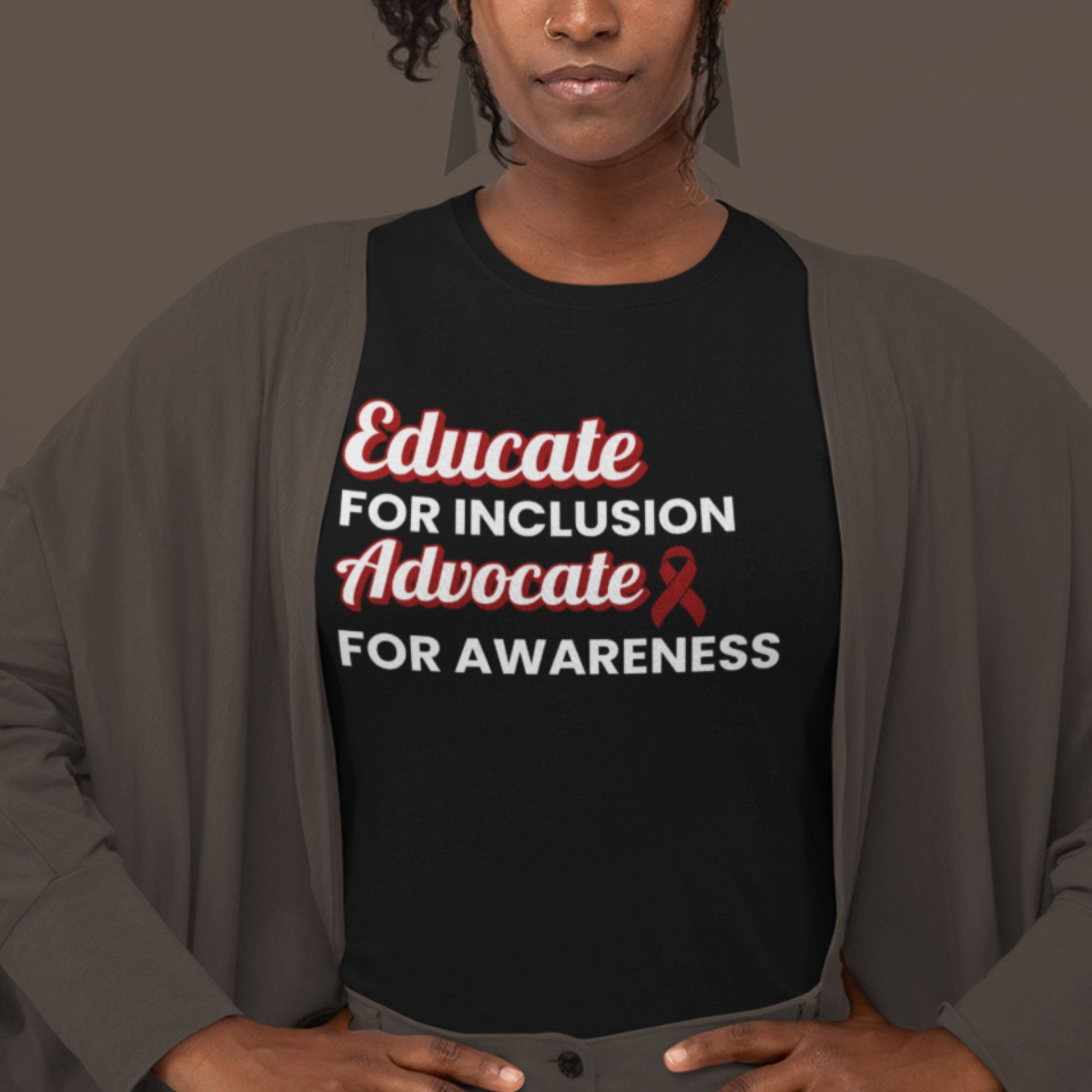 Sickle Cell Disease: Educate. Advocate. Include. | Adult Tee - Miah & Co