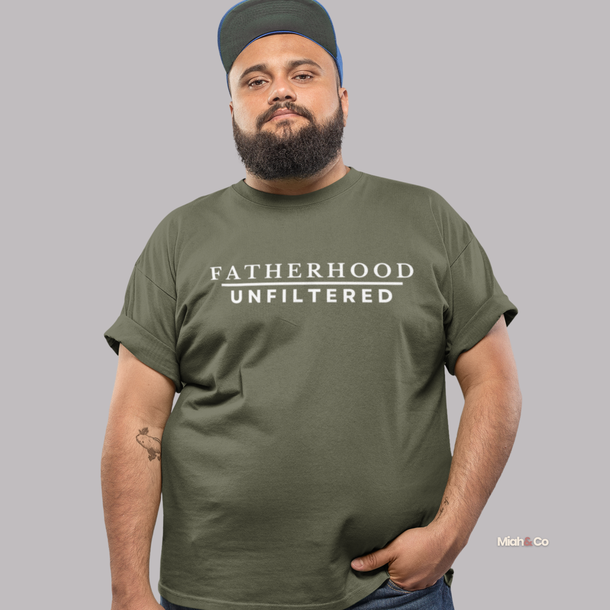 Fatherhood, Unfiltered™ Tee – “I Don’t Talk About It. Doesn’t Mean It’s Not Heavy.” - Miah & Co