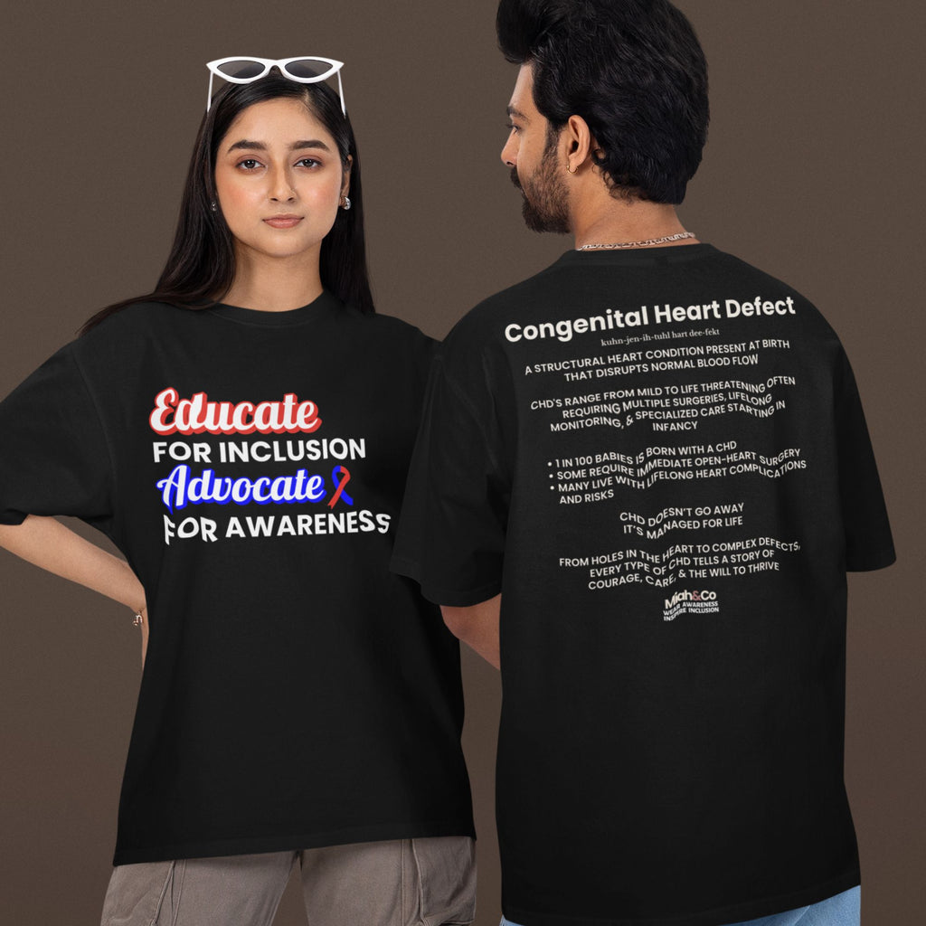 Congenital Heart Defect: Educate. Advocate. Include. | Adult Tee - Miah & Co