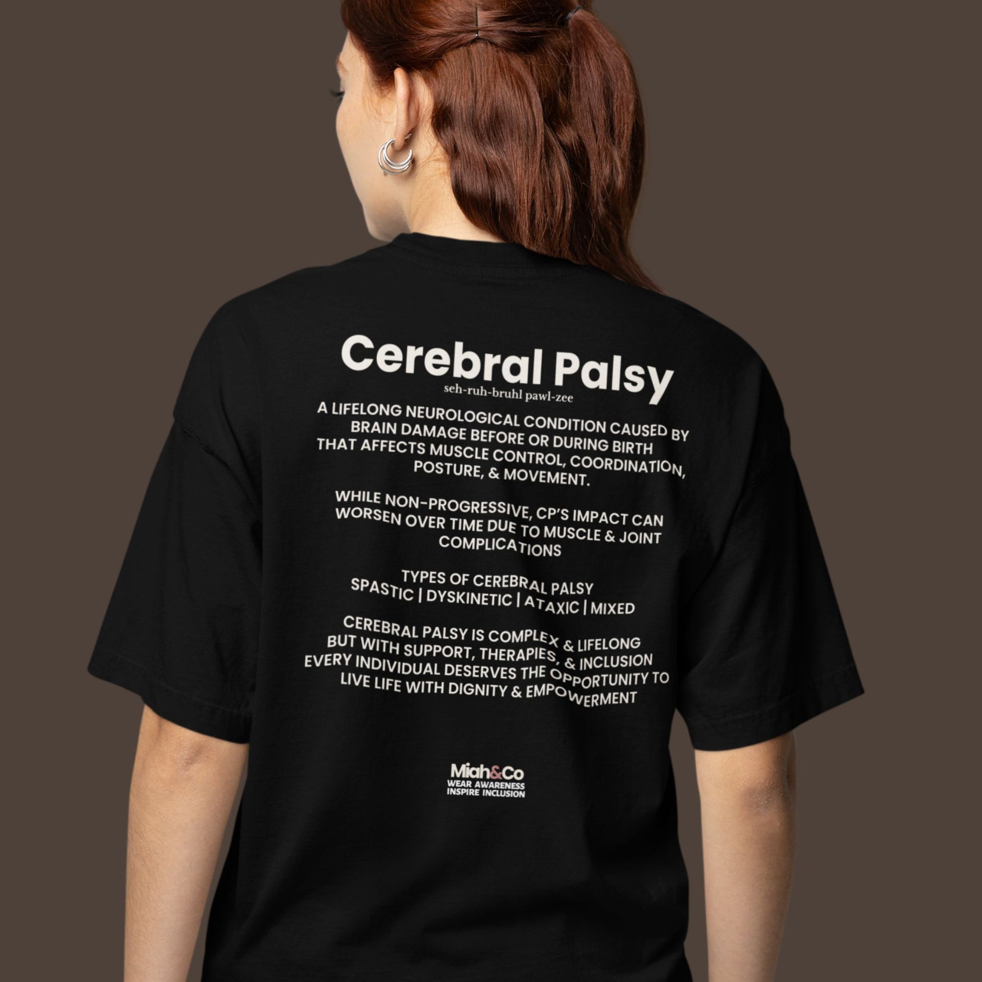 Cerebral Palsy: Educate. Advocate. Include. | Adult Tee - Miah & Co