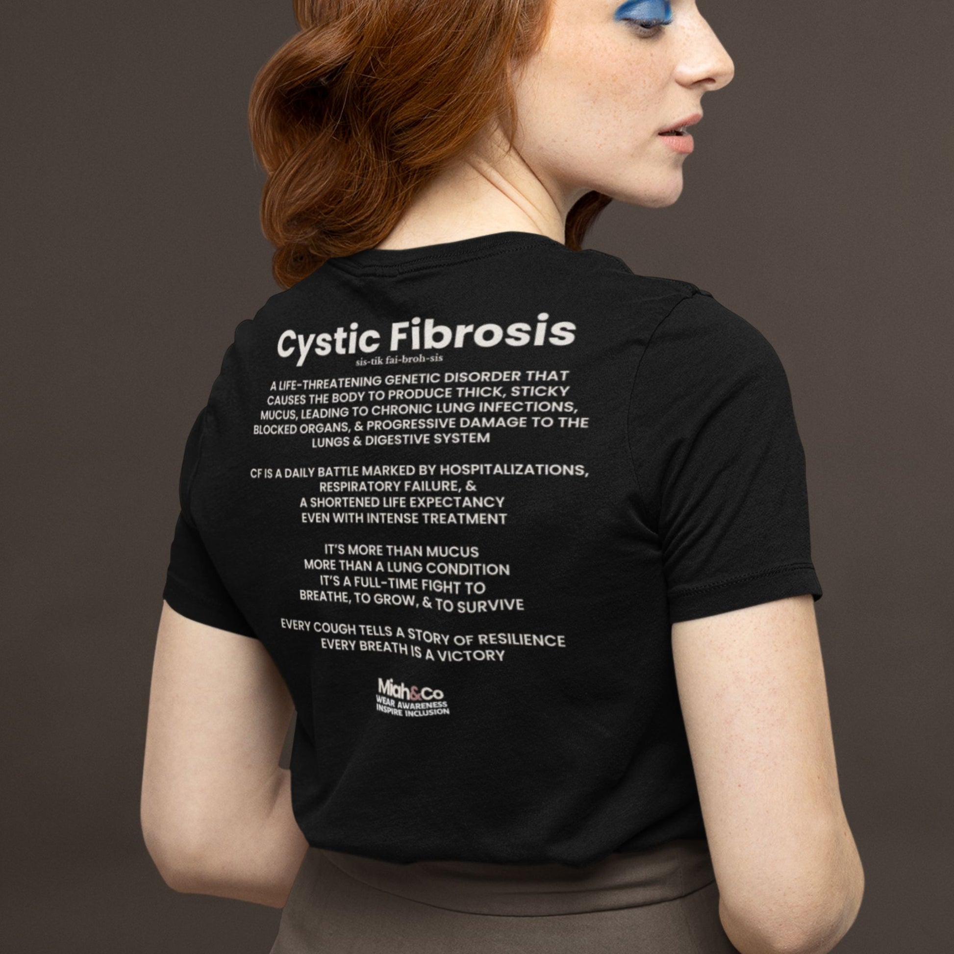 Cystic Fibrosis: Educate. Advocate. Include. | Adult Tee - Miah & Co