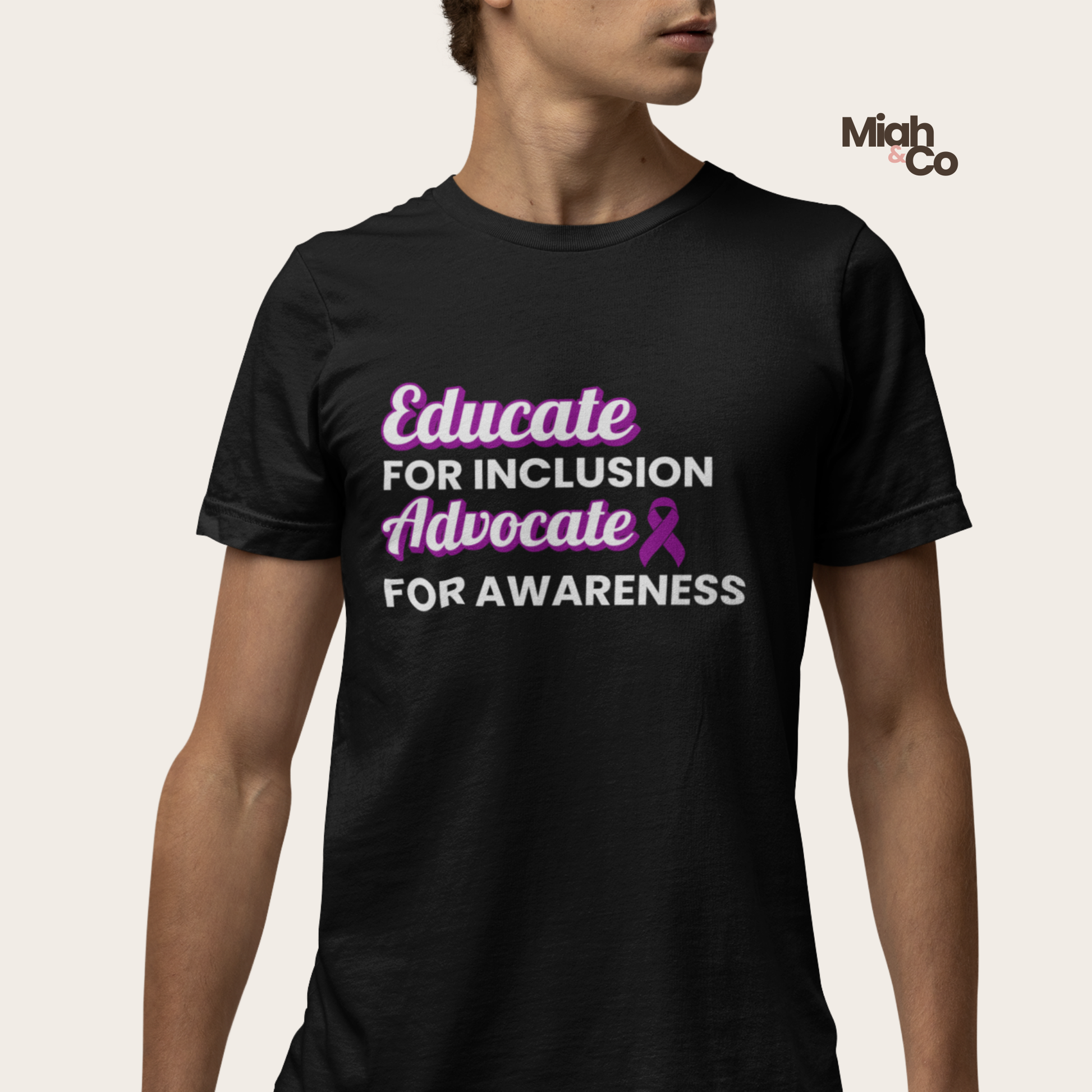 Fibromyalgia: Educate. Advocate. Include. | Youth Tee - Miah & Co
