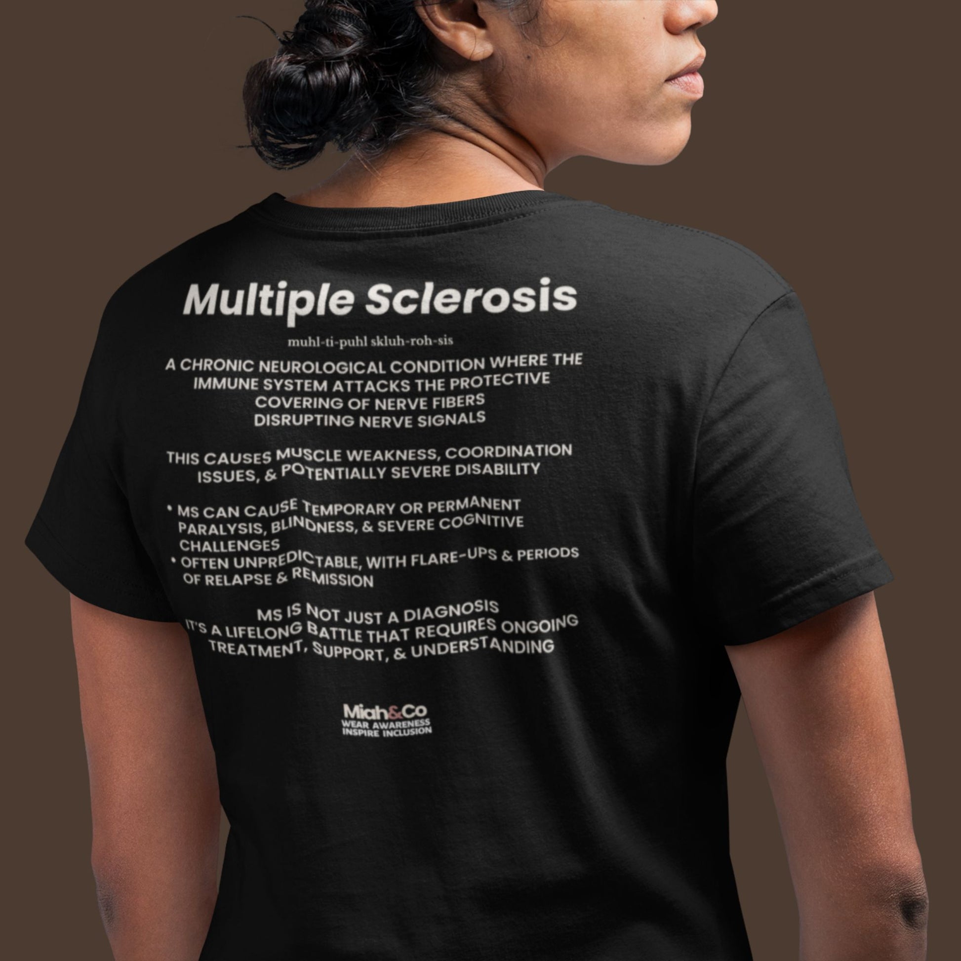 Multiple Sclerosis: Educate. Advocate. Include. | Adult Tee - Miah & Co