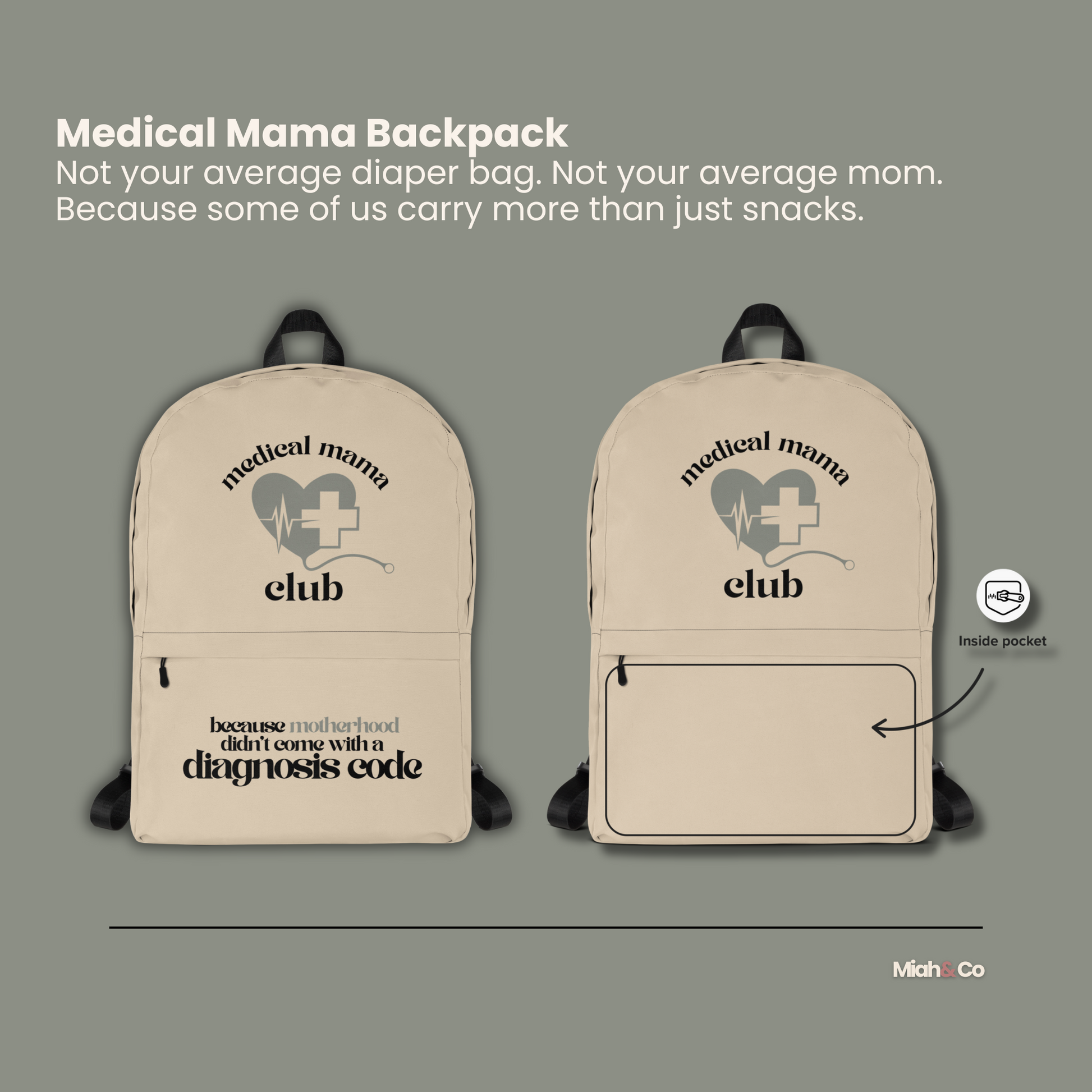 Medical Mama Club Backpack – Built for Appointments, Advocacy & Everything In Between - Miah & Co
