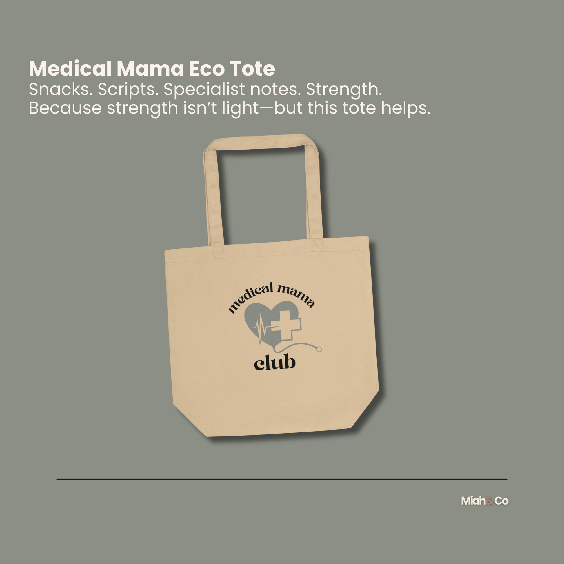 Medical Mama Club Eco Tote – Because You Carry It All, Every Damn Day - Miah & Co