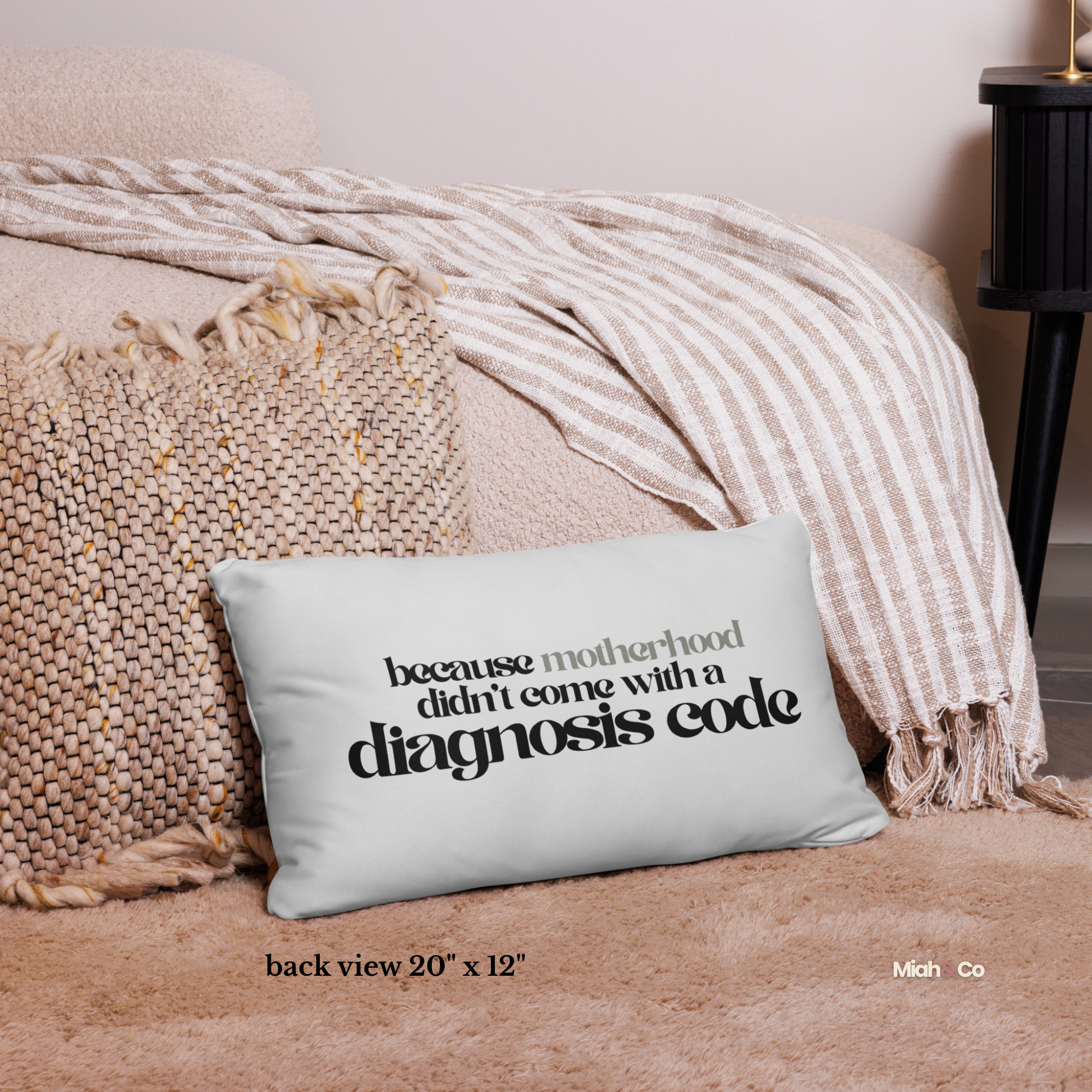 Medical Mama Club Pillow – Rest Is Not a Luxury. It’s Survival - Miah & Co