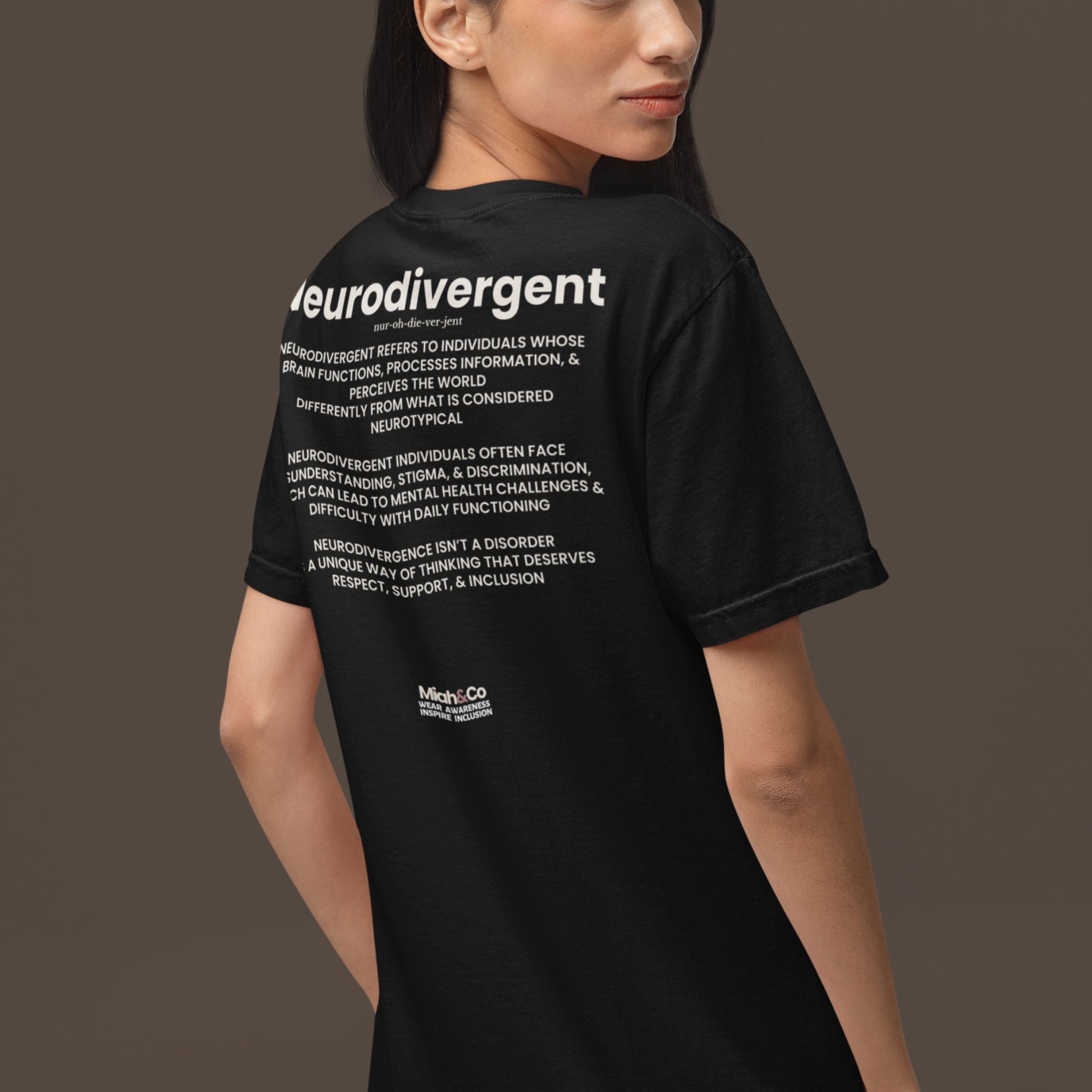 Neurodivergent: Educate. Advocate. Include. | Adult Tee - Miah & Co