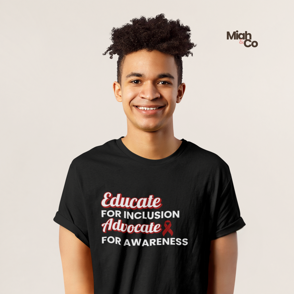 Sickle Cell Disease: Educate. Advocate. Include. | Youth Tee - Miah & Co